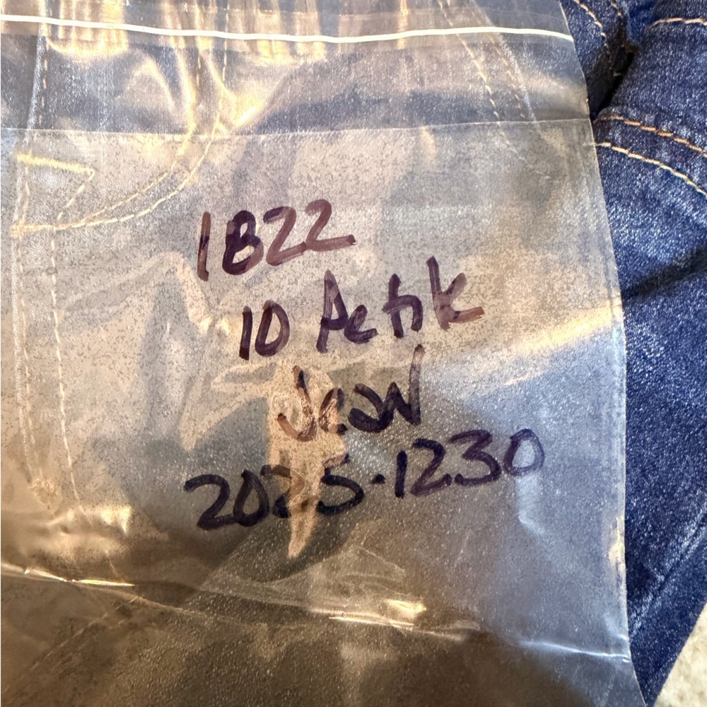 1822 Denim Blue Stretch Jeans Mid Rise Skinny Slim Leg Size 10P - Picture 12 of 12